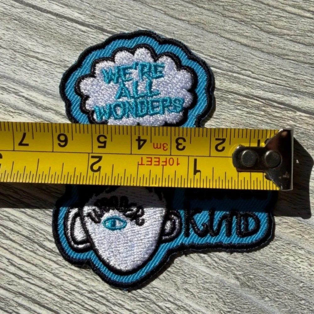 Wonder I Choose Kind Embroidered Patch We're All Wonders Auggie Pullman Blue